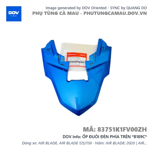 ỐP ĐUÔI ĐÈN PHÍA TRÊN *B189C* — 83751K1FV00ZH