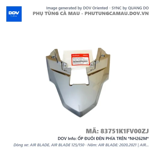 ỐP ĐUÔI ĐÈN PHÍA TRÊN *NH262M* — 83751K1FV00ZJ