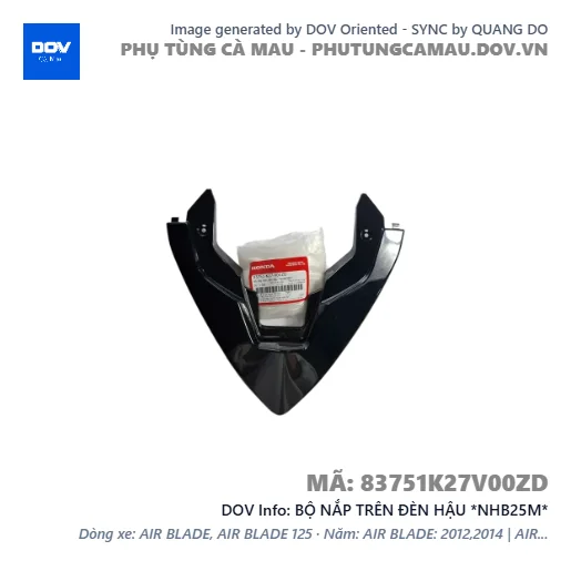 BỘ NẮP TRÊN ĐÈN HẬU *NHB25M*  — 83751K27V00ZD