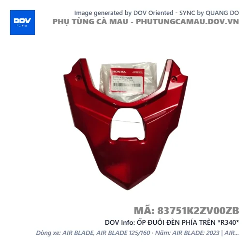 ỐP ĐUÔI ĐÈN PHÍA TRÊN *R340*  — 83751K2ZV00ZB