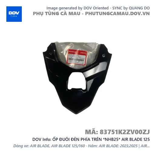 ỐP ĐUÔI ĐÈN PHÍA TRÊN *NHB25* AIR BLADE 125 — 83751K2ZV00ZJ
