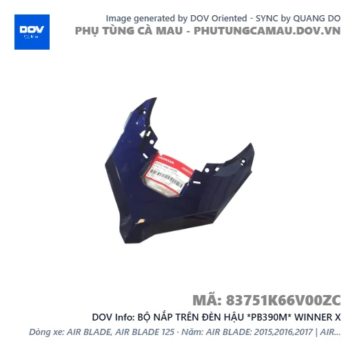 BỘ NẮP TRÊN ĐÈN HẬU *PB390M* WINNER X — 83751K66V00ZC