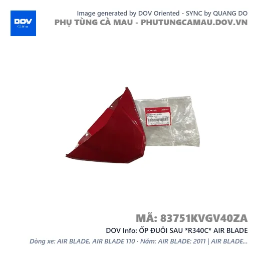 ỐP ĐUÔI SAU *R340C* AIR BLADE — 83751KVGV40ZA
