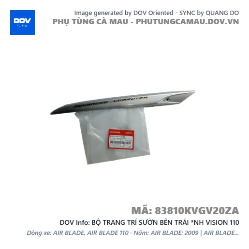 BỘ TRANG TRÍ SƯỜN BÊN TRÁI *NH VISION 110 — 83810KVGV20ZA