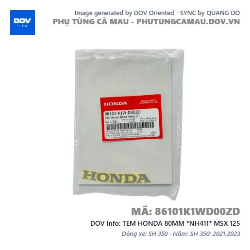 TEM HONDA 80MM *NH411* MSX 125 — 86101K1WD00ZD