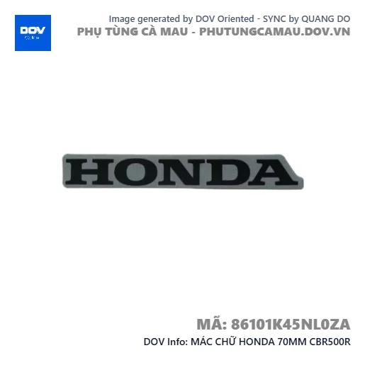 MÁC CHỮ HONDA 70MM CBR500R — 86101K45NL0ZA
