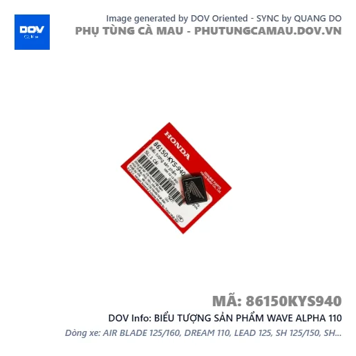 BIỂU TƯỢNG SẢN PHẨM WAVE ALPHA 110 — 86150KYS940