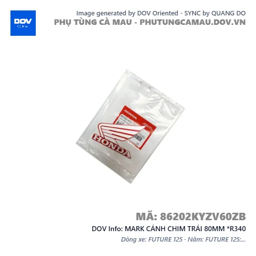 MARK CÁNH CHIM TRÁI 80MM *R340  — 86202KYZV60ZB