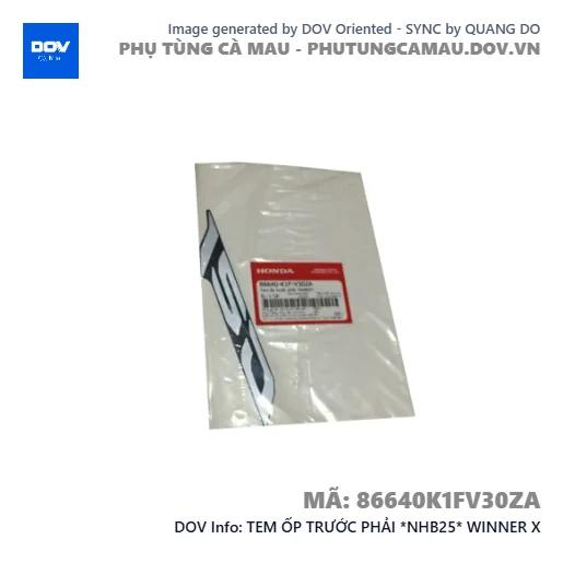TEM ỐP TRƯỚC PHẢI *NHB25* WINNER X — 86640K1FV30ZA