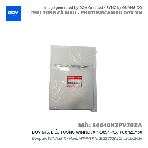 BIỂU TƯỢNG WINNER X *R389* PCX, PCX 125/150 — 86640K2PV70ZA