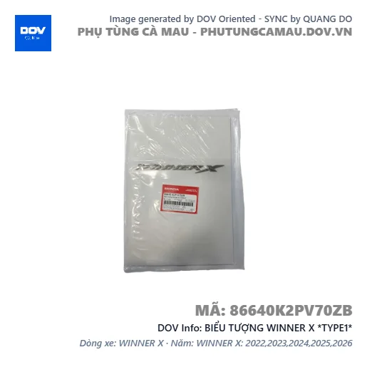 BIỂU TƯỢNG WINNER X *TYPE1*  — 86640K2PV70ZB