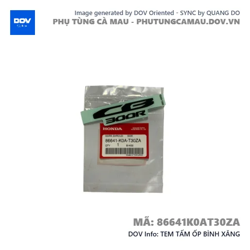 TEM TẤM ỐP BÌNH XĂNG — 86641K0AT30ZA