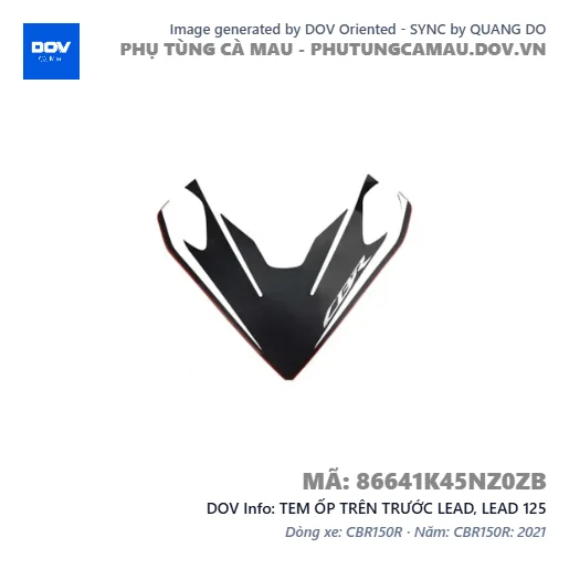 TEM ỐP TRÊN TRƯỚC LEAD, LEAD 125 — 86641K45NZ0ZB