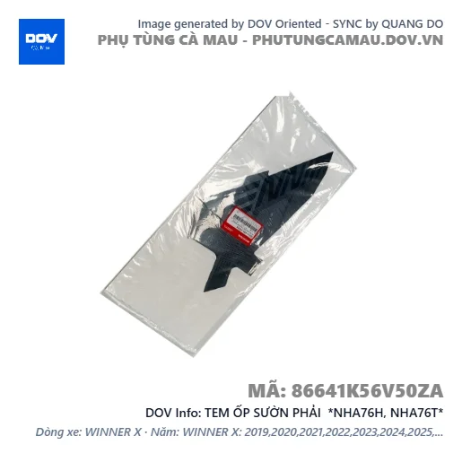 TEM ỐP SƯỜN PHẢI  *NHA76H, NHA76T*  — 86641K56V50ZA