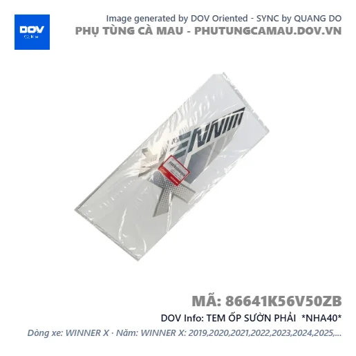 TEM ỐP SƯỜN PHẢI  *NHA40*  — 86641K56V50ZB