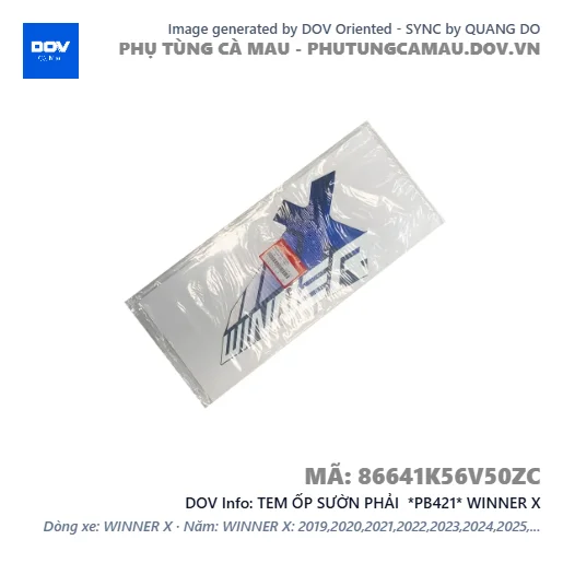 TEM ỐP SƯỜN PHẢI  *PB421* WINNER X — 86641K56V50ZC