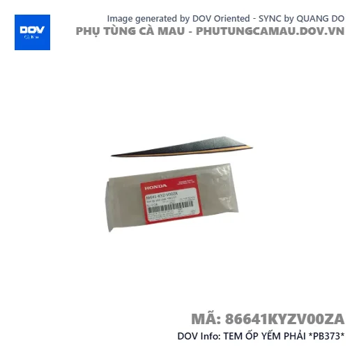 TEM ỐP YẾM PHẢI *PB373*  — 86641KYZV00ZA