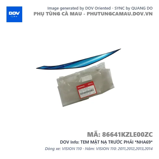TEM MẶT NẠ TRƯỚC PHẢI *NHA69*  — 86641KZLE00ZC