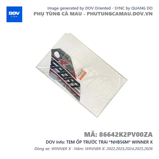 TEM ỐP TRƯỚC TRÁI *NHB56M* WINNER X — 86642K2PV00ZA