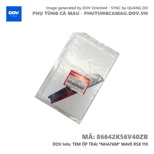 TEM ỐP TRÁI *NHA76M* WAVE RSX 110 — 86642K56V40ZB