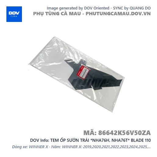 TEM ỐP SƯỜN TRÁI *NHA76H, NHA76T* BLADE 110 — 86642K56V50ZA