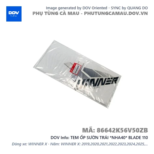TEM ỐP SƯỜN TRÁI *NHA40* BLADE 110 — 86642K56V50ZB