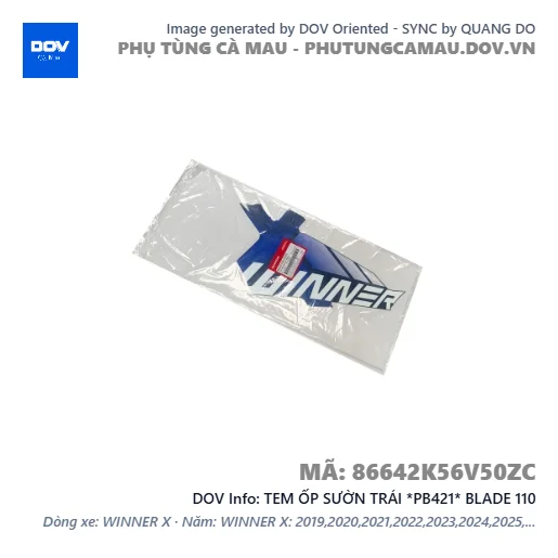 TEM ỐP SƯỜN TRÁI *PB421* BLADE 110 — 86642K56V50ZC