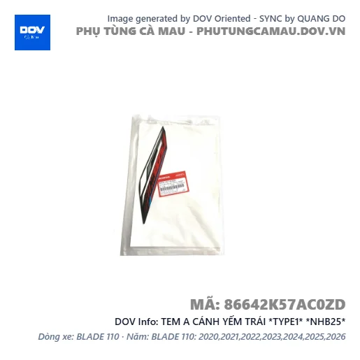 TEM A CÁNH YẾM TRÁI *TYPE1* *NHB25* — 86642K57AC0ZD
