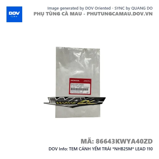 TEM CÁNH YẾM TRÁI *NHB25M* LEAD 110 — 86643KWYA40ZD