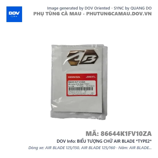 BIỂU TƯỢNG CHỮ AIR BLADE *TYPE2*  — 86644K1FV10ZA