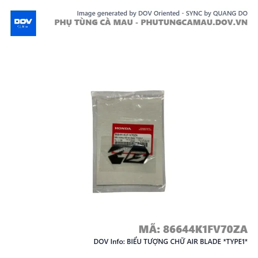 BIỂU TƯỢNG CHỮ AIR BLADE *TYPE1*  — 86644K1FV70ZA