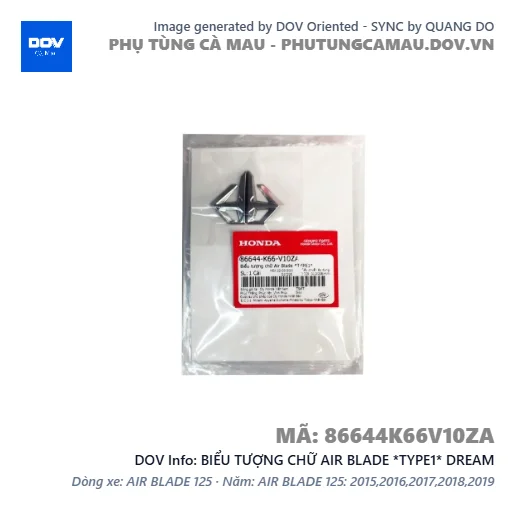 BIỂU TƯỢNG CHỮ AIR BLADE *TYPE1* DREAM — 86644K66V10ZA