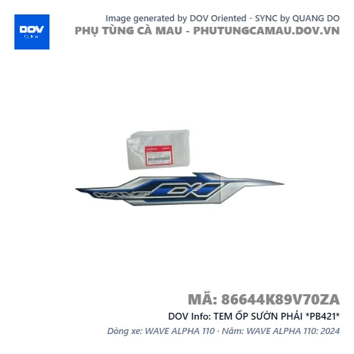 TEM ỐP SƯỜN PHẢI *PB421*  — 86644K89V70ZA