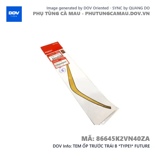 TEM ỐP TRƯỚC TRÁI B *TYPE1* FUTURE — 86645K2VN40ZA