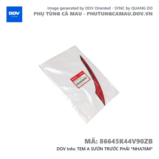 TEM A SƯỜN TRƯỚC PHẢI *NHA76M* — 86645K44V90ZB