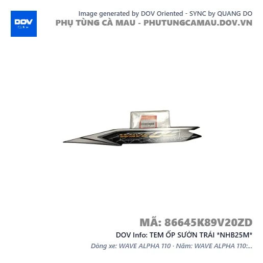 TEM ỐP SƯỜN TRÁI *NHB25M* — 86645K89V20ZD