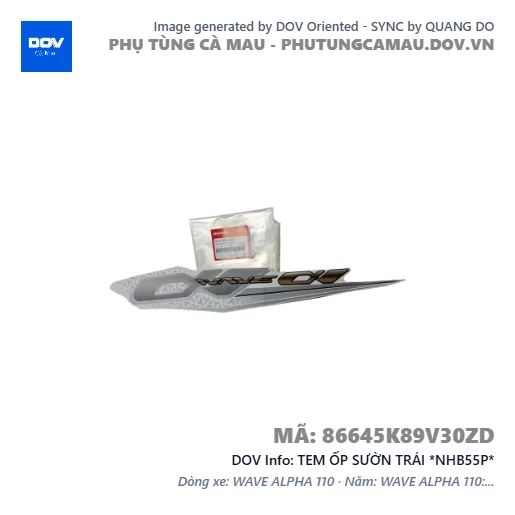 TEM ỐP SƯỜN TRÁI *NHB55P*  — 86645K89V30ZD