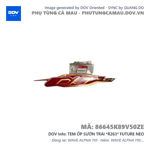 TEM ỐP SƯỜN TRÁI *R263* FUTURE NEO — 86645K89V50ZE