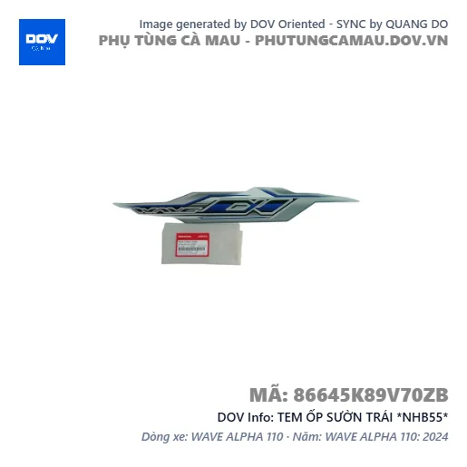 TEM ỐP SƯỜN TRÁI *NHB55*  — 86645K89V70ZB
