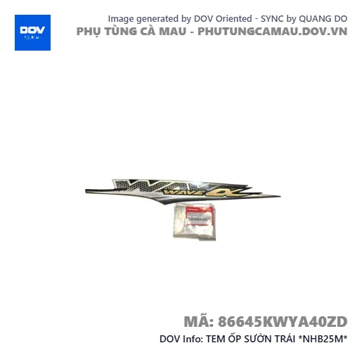 TEM ỐP SƯỜN TRÁI *NHB25M*  — 86645KWYA40ZD