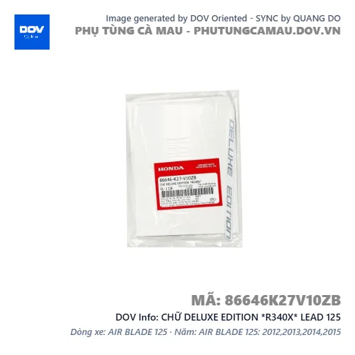 CHỮ DELUXE EDITION *R340X* LEAD 125 — 86646K27V10ZB