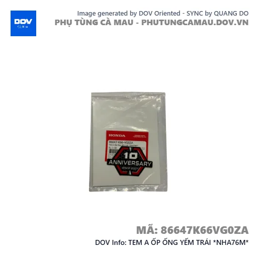 TEM A ỐP ỐNG YẾM TRÁI *NHA76M*  — 86647K66VG0ZA