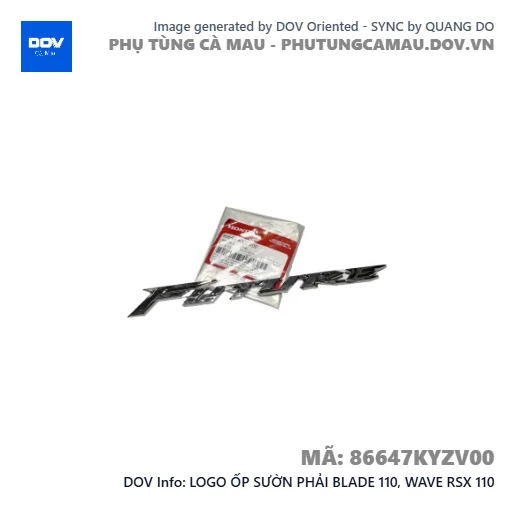 LOGO ỐP SƯỜN PHẢI BLADE 110, WAVE RSX 110 — 86647KYZV00