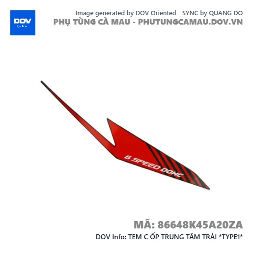 TEM C ỐP TRUNG TÂM TRÁI *TYPE1*  — 86648K45A20ZA