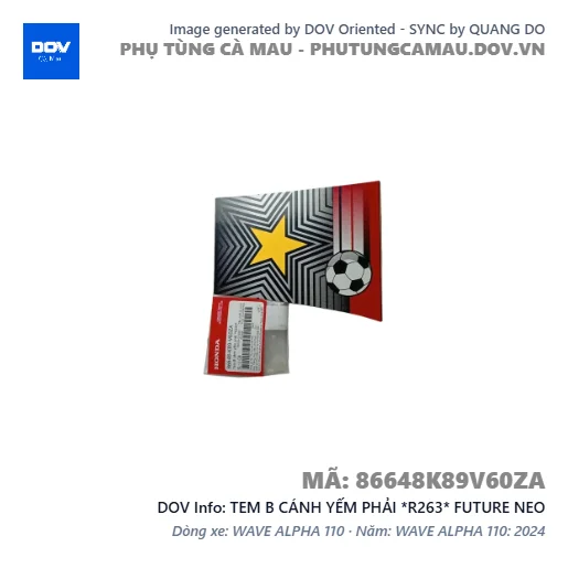 TEM B CÁNH YẾM PHẢI *R263* FUTURE NEO — 86648K89V60ZA