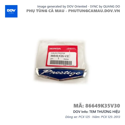 TEM THƯƠNG HIỆU  — 86649K35V30