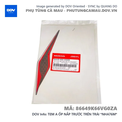 TEM A ỐP NẮP TRƯỚC TRÊN TRÁI *NHA76M*  — 86649K66VG0ZA