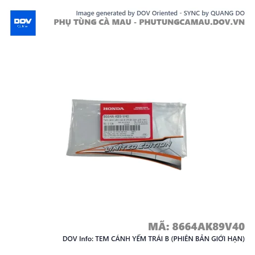 TEM CÁNH YẾM TRÁI B (PHIÊN BẢN GIỚI HẠN)  — 8664AK89V40
