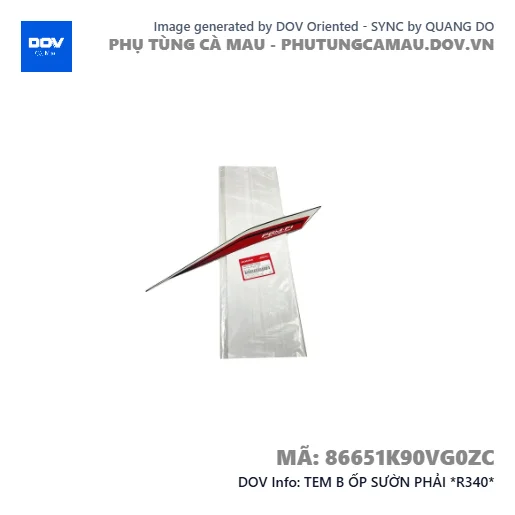 TEM B ỐP SƯỜN PHẢI *R340*  — 86651K90VG0ZC