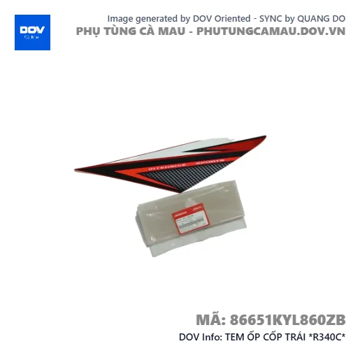 TEM ỐP CỐP TRÁI *R340C*  — 86651KYL860ZB